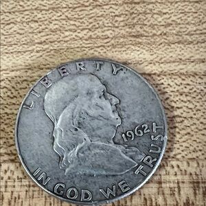 Vintage Silver Half Dollar Coin 1962